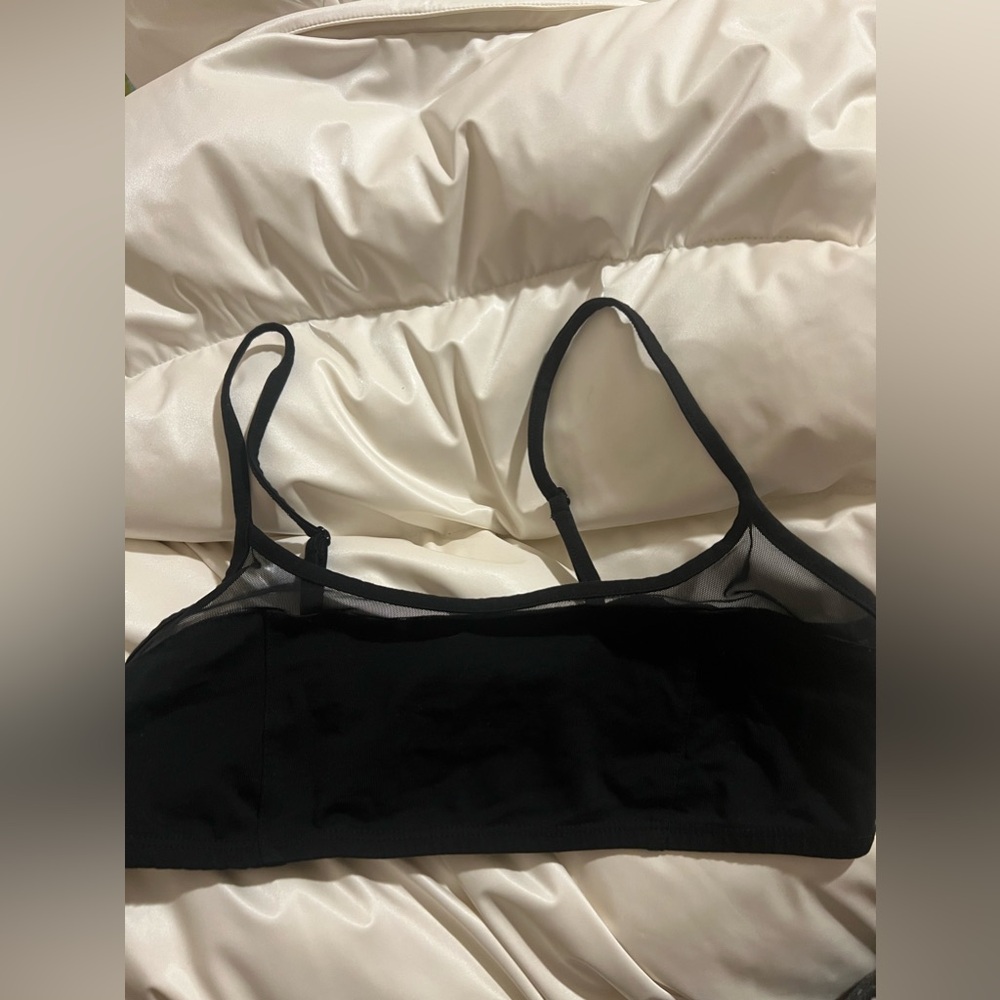 Asos Black Half Mesh Bralette